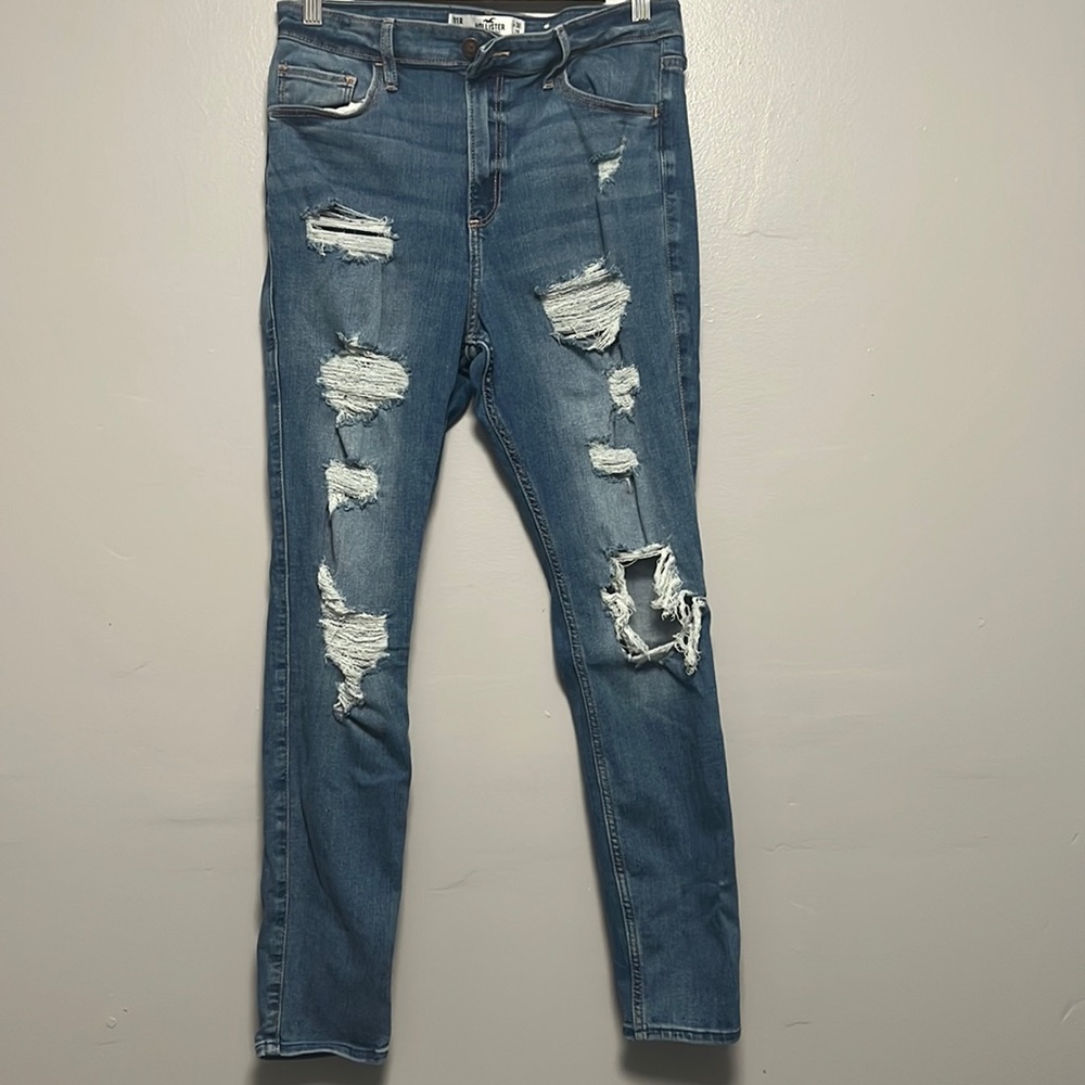 Hollister light wash distressed jeans